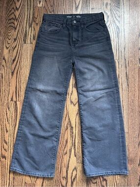 Old Navy Girls Faded Black Wide-Leg Jeans